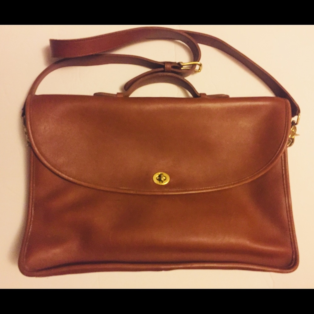 Coach Chestnut Brown Leather Tote Handbag